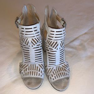 Suede Ankle Heels